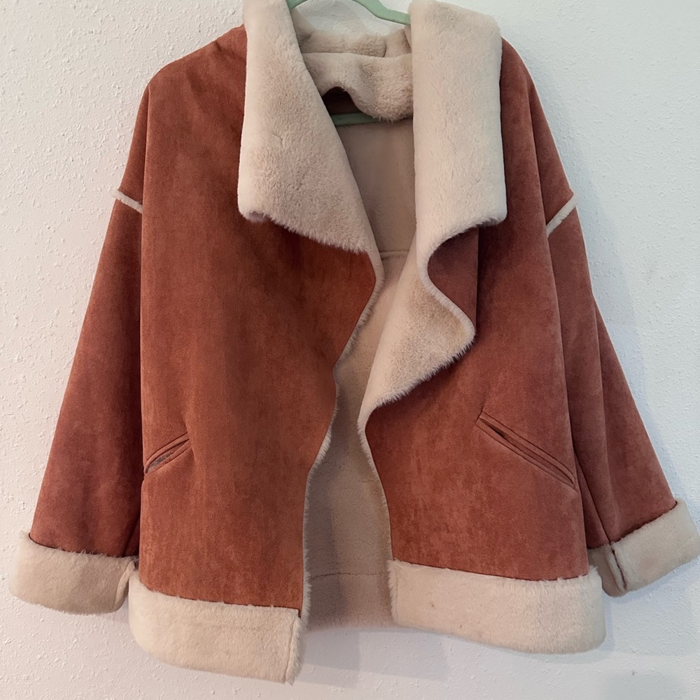Women's Tan and Cream Jacket